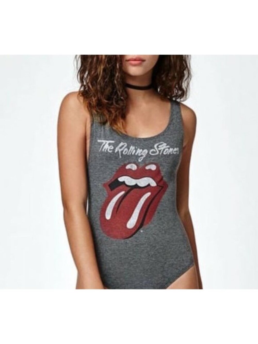 Daydreamer Rolling Stones Graphic Bodysuit | Rock Grunge Streetwear Y2K 90s S